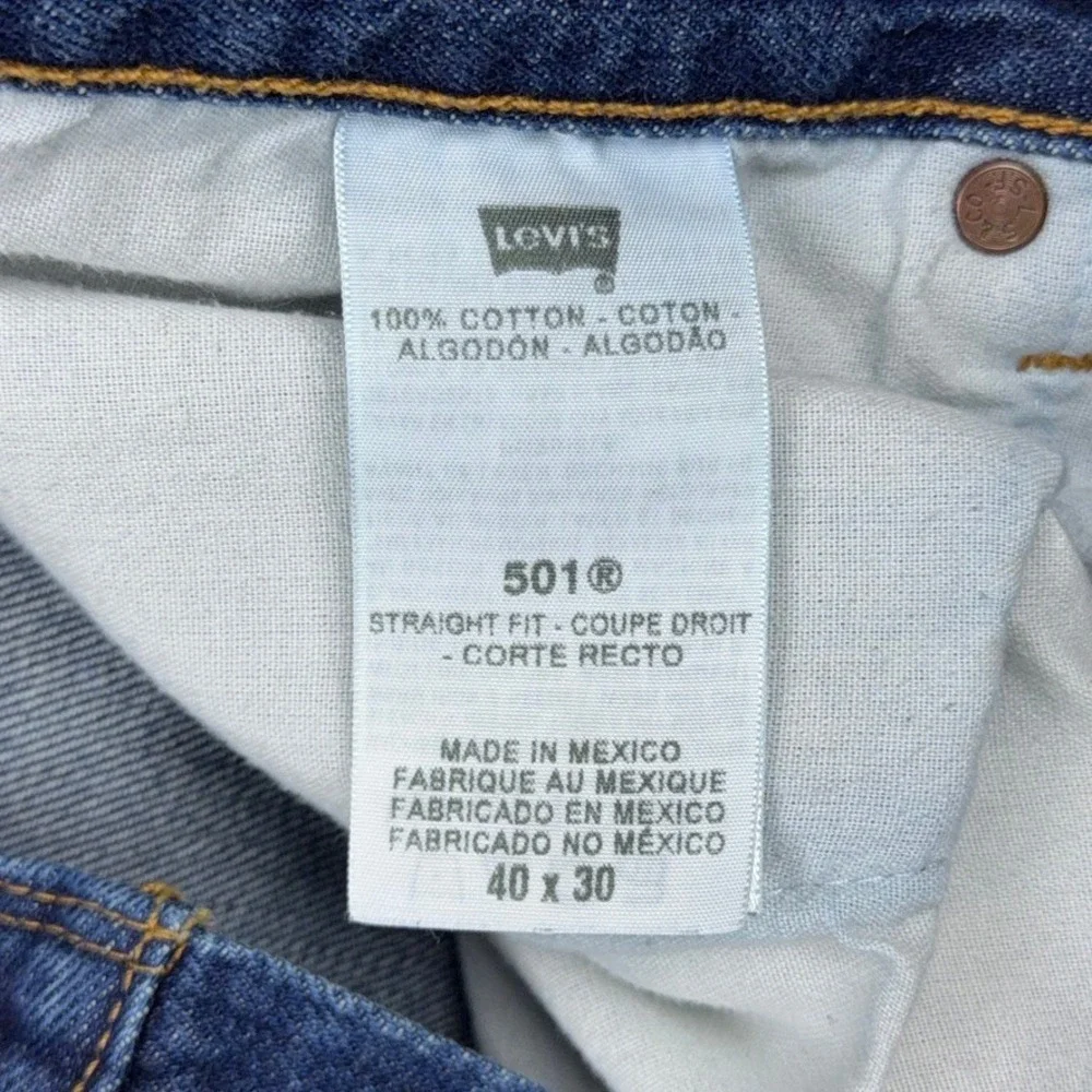 VTG Levi's Jeans Men 40x30 Blue 501 Original Straight Leg Button Fly Denim Pants